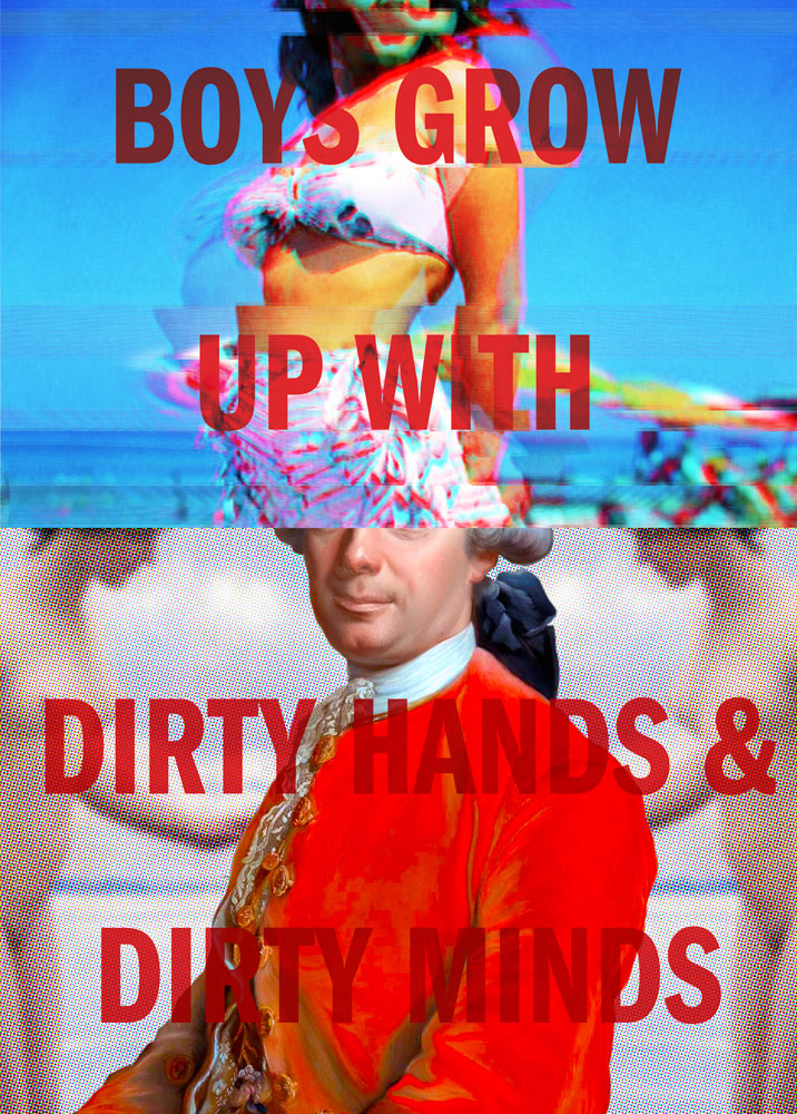 boys grow up with dirty hands and dirty minds, image
