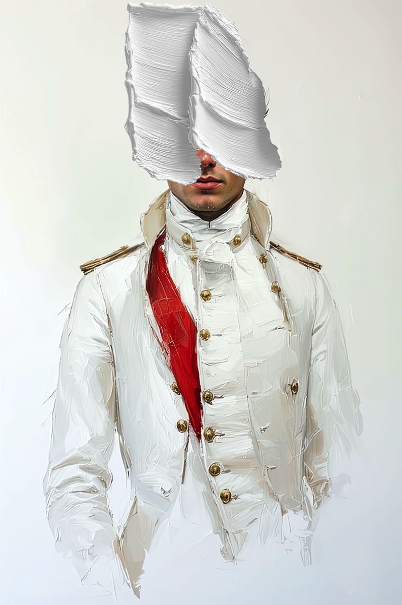 studio portait heavy white image